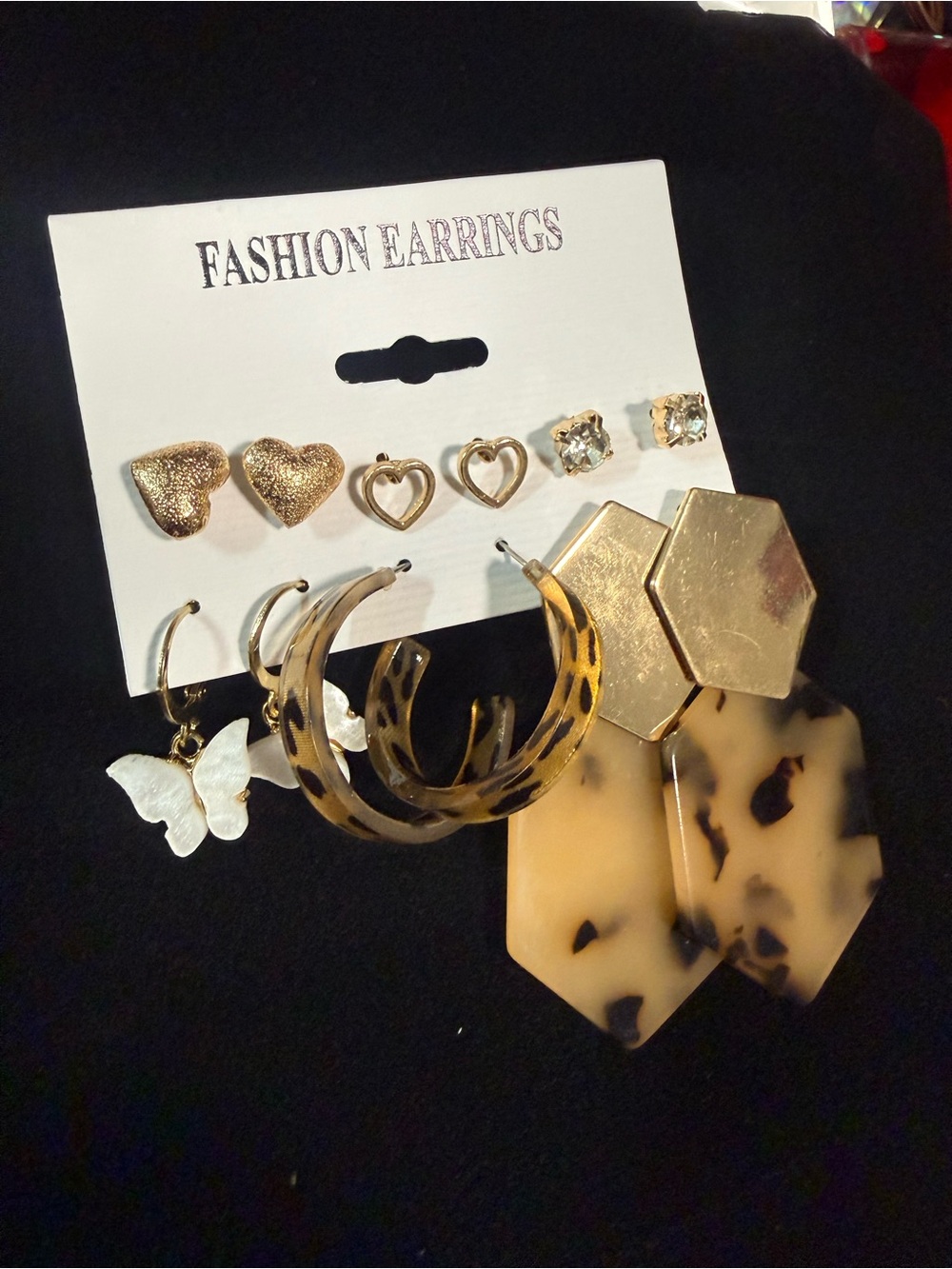 Gold and Tortoiseshell Mix Jewelry Set